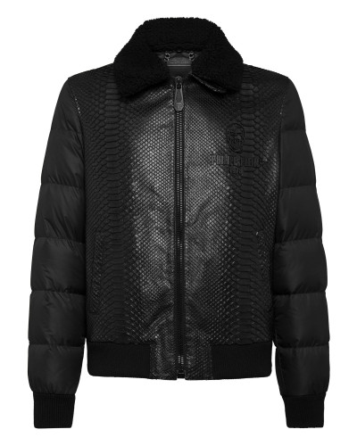 Leather Bomber Skull