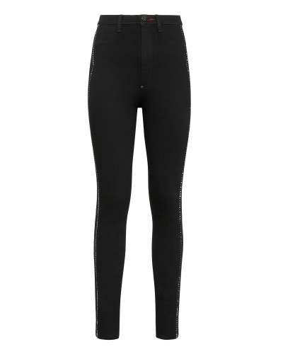 Super High Waist Jegging Rock logo Crystal