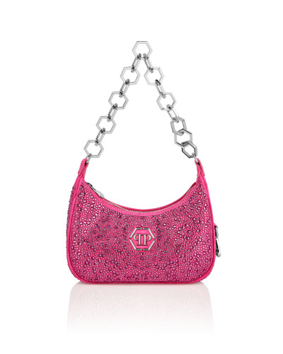 Leather Shoulder Bag Crystal