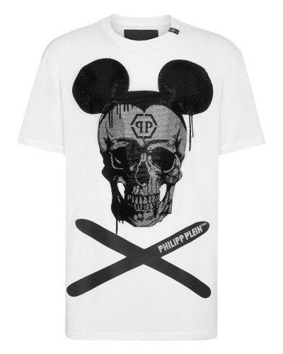 T-shirt Round Neck SS stones Skull