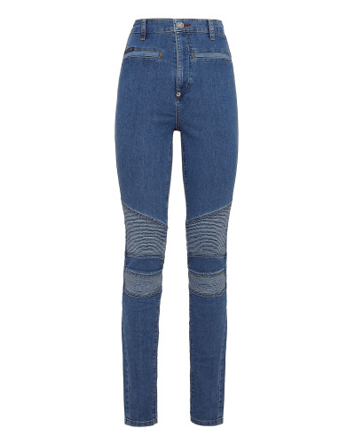 Denim  High Waist Biker Iconic Plein