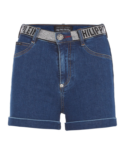 Denim High Waist Hot pants Philipp Plein TM
