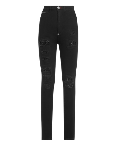 Denim Super High Waist Jegging Jet Destroyed
