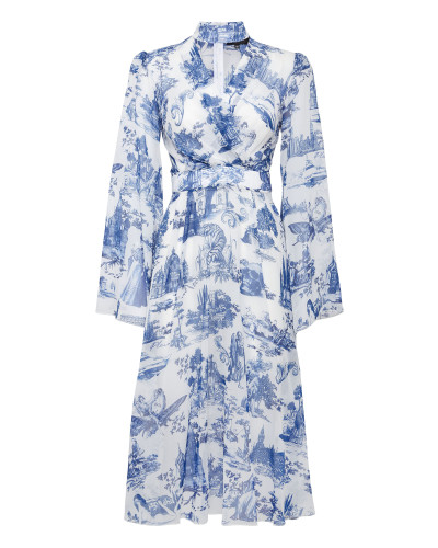 Georgette Long Crystal Dress En PLEIN air