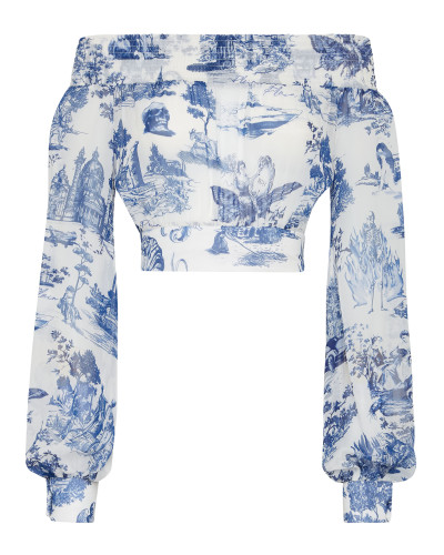 Georgette Crop Top LS En PLEIN air