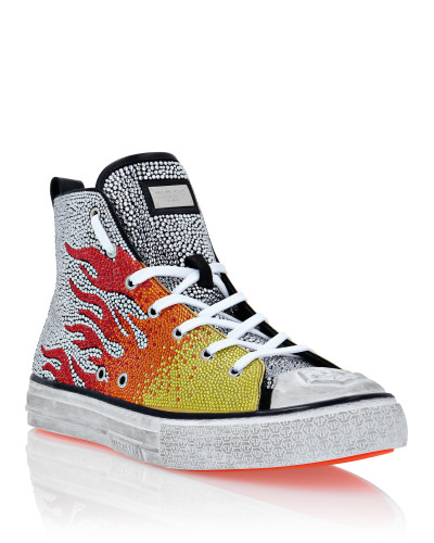 Hi-Top Sneakers Flames Megastar
