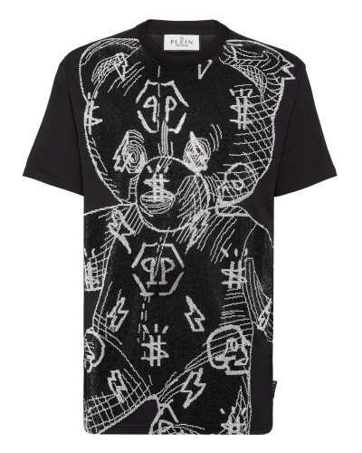 T-shirt Round Neck SS Teddy Bear with Crystals