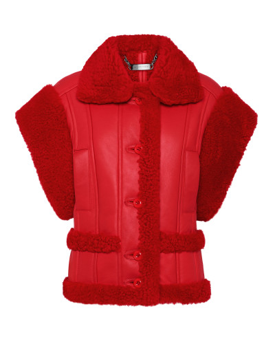 Shearling Sleveless Vest Gothic Plein