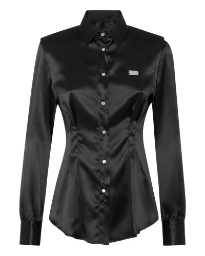 Silk Padded Shoulder Shirt