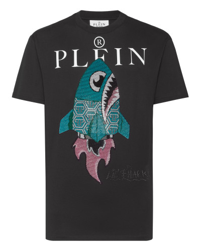 T-shirt Round Neck SS Man Fit Monsters with Crystals