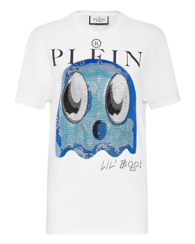 T-shirt Round Neck SS Man Fit Monsters with Crystals