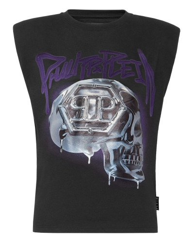 Tank Top Padded Shoulder Skull