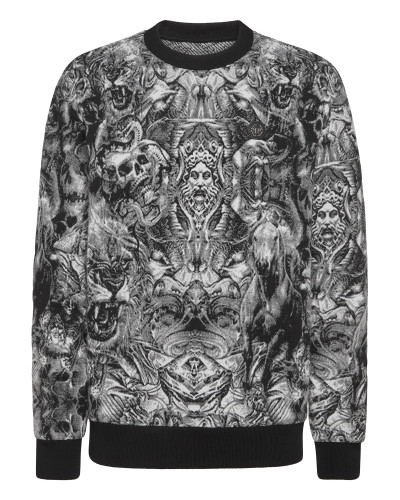 Knit Pullover Round Neck LS Tattoo