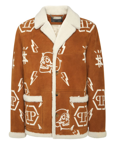 Shearling Long Coat Monogram