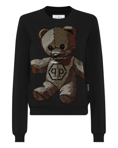 Sweatshirt with Crystals Teddy Bear