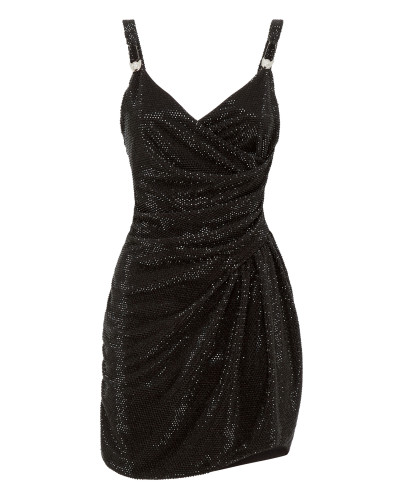 Crimped Mini Dress