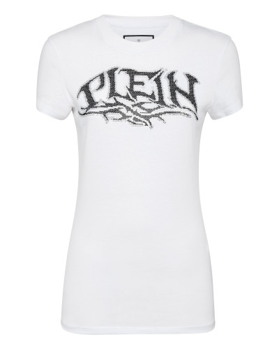 T-shirt Round Neck Sexy Pure Fit Crystal