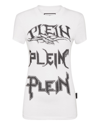 T-shirt Round Neck Sexy Pure Fit Crystal