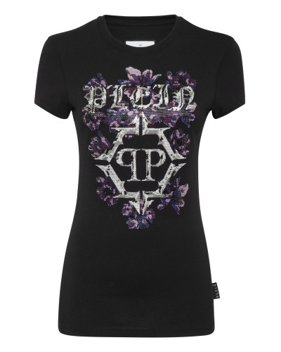 T-shirt Round Neck Sexy Pure Fit Flowers