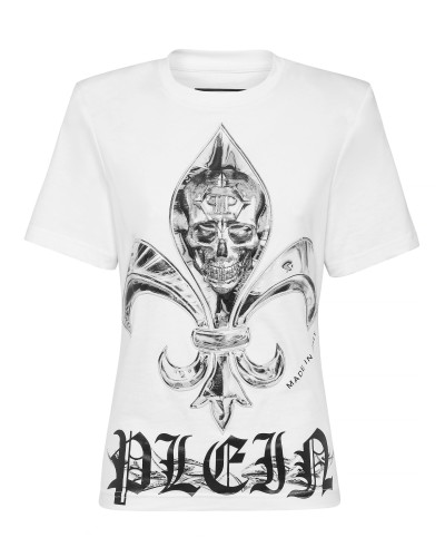 Padded Shoulder T-shirt Sexy Pure Fit Chrome