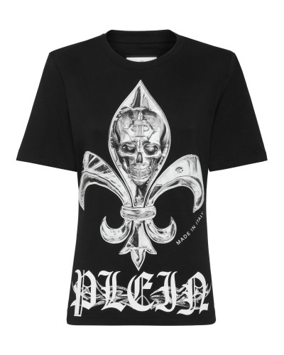 Padded Shoulder T-shirt Sexy Pure Fit Chrome