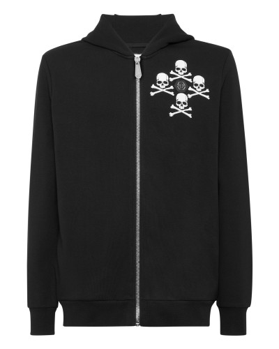 Zipped Hoodie Sweatshirt Skull&Bones