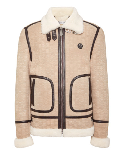 Shealing Leather Bomber Monogram