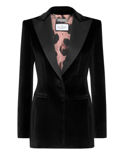 Velvet Blazer Skull strass