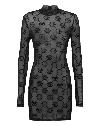 Tulle Mini Dress Monogram