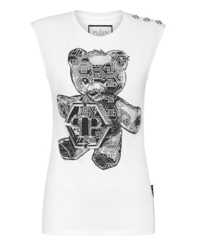 Tank Top Strass Teddy Bear