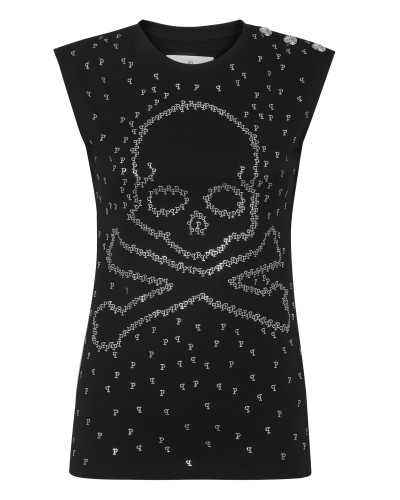 Tank Top Strass Skull&Bones