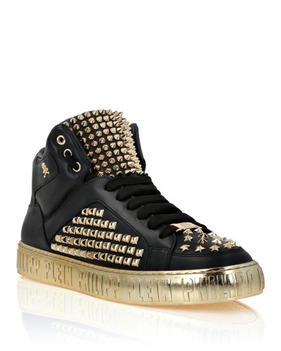 Nappa Leather Mid-Top Sneakers Studs