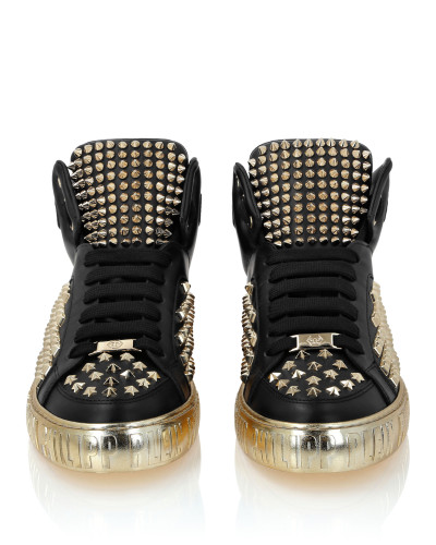 Nappa Leather Mid-Top Sneakers Studs