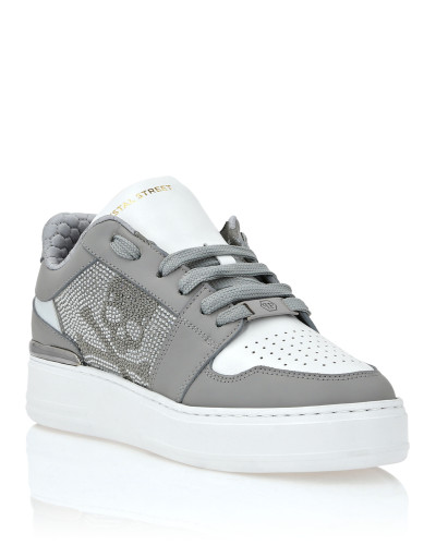Lo-Top Crystal Leather Sneakers Skull&Bones