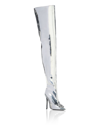 Mirror Boots Hi-Heels Overknees Gothic Plein