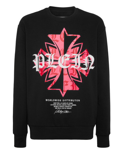Round Neck Sweatshirt Worldwide Crest