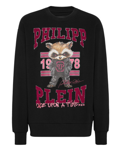 Fleece Sweatshirt College Raccoon