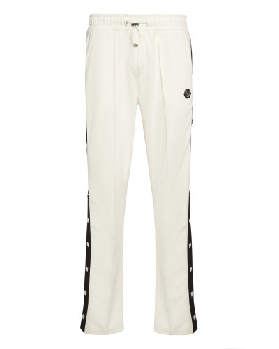 Buttoned-Up Tracksuit Trousers Plein Deluxe Signature