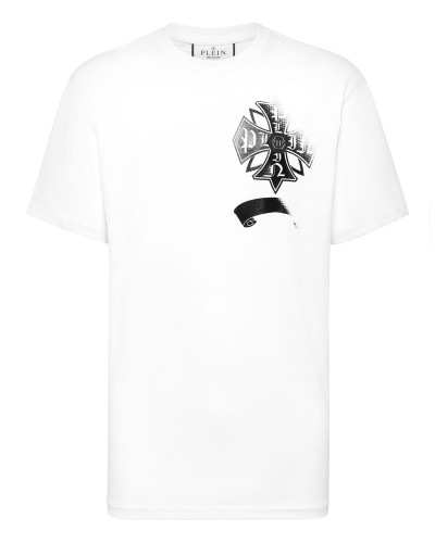 Washed Round Neck T-Shirt Destroyed Crest