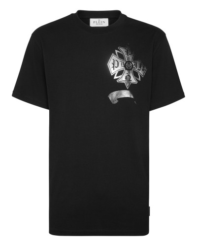 Washed Round Neck T-Shirt Destroyed Crest