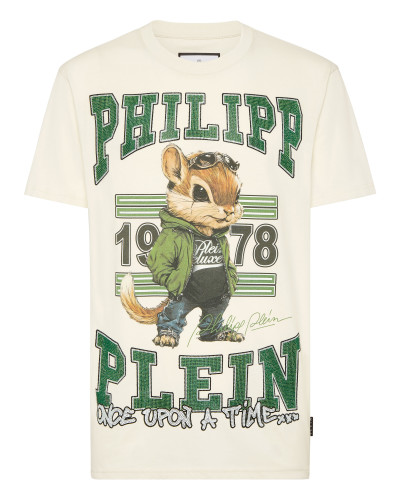 Round Neck T-Shirt College Squirrel Stones