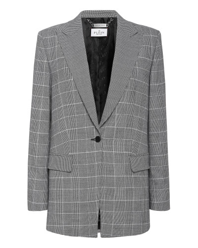 Boyfriend Fit Blazer Prince of Wales Crest