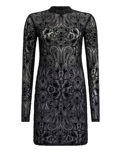 Tulle Long-Sleeved Dress Gothic Plein