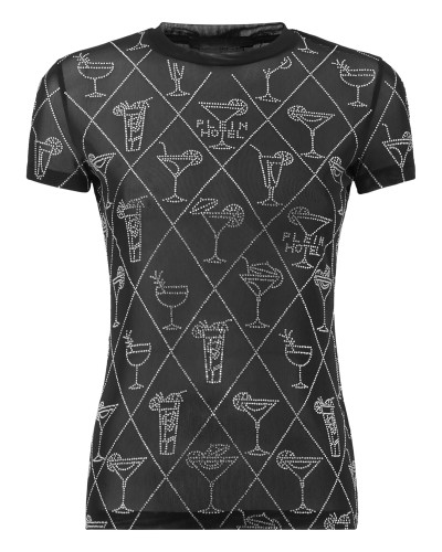 Tulle Sexy Pure Fit T-Shirt Cocktails Crystal