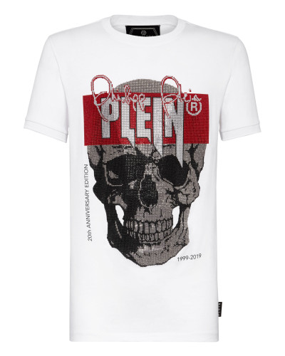 T-shirt Platinum Cut Round Neck Skull