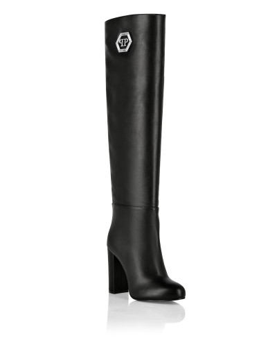 Leather Boots High Heels