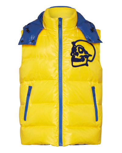 Nylon Short Vest  Outline Skull