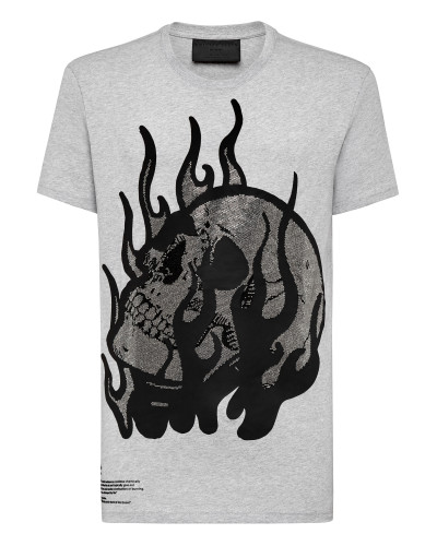 T-shirt Round Neck SS Skull on fire
