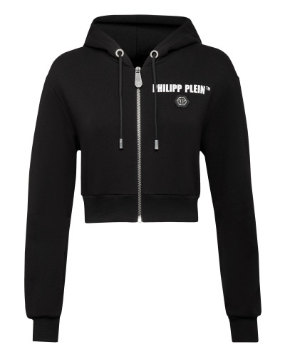 Hoodie Sweatjacket Silver Fringe