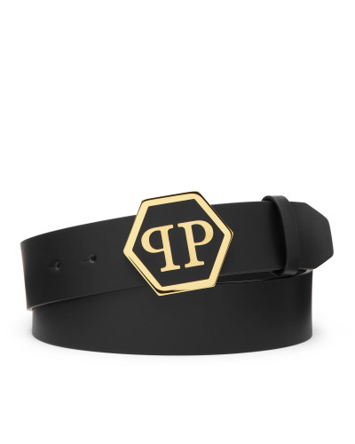 Leather Belt Hexagon